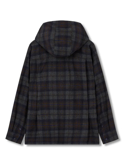 Checked Hooded Shirt