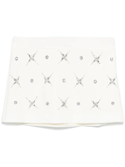 Crystal-Embellished Mini Skirt