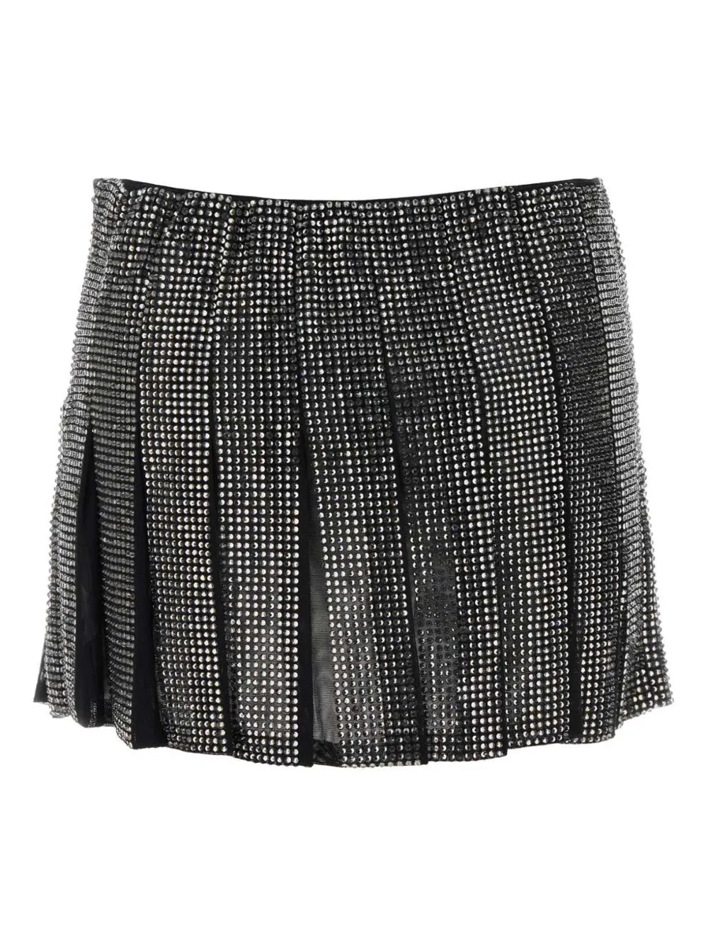 Crystal-Embellished Tulle Mini Skirt