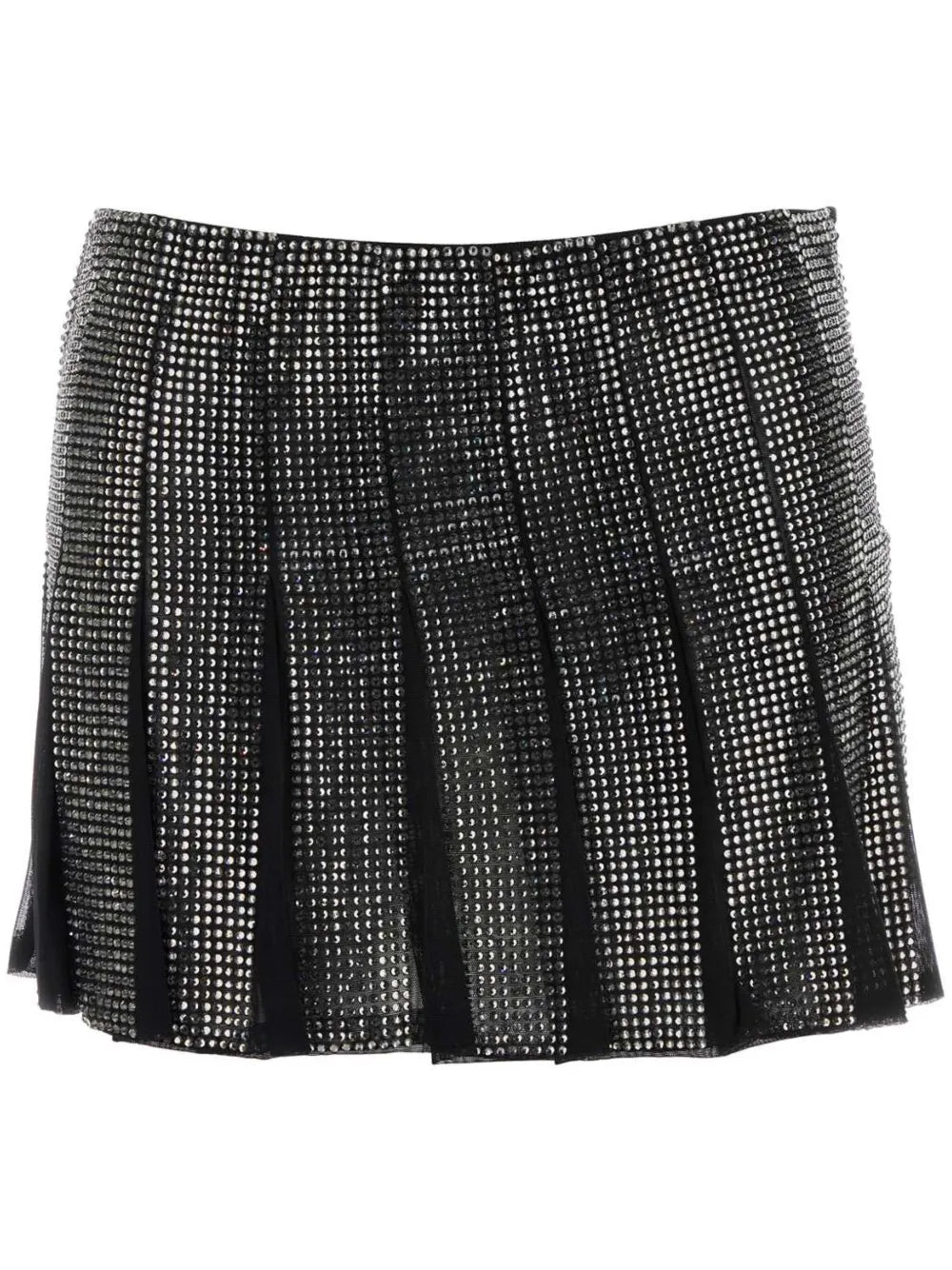 Crystal-Embellished Tulle Mini Skirt