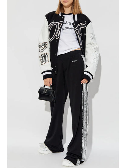 Lace-Detailing Track Pants