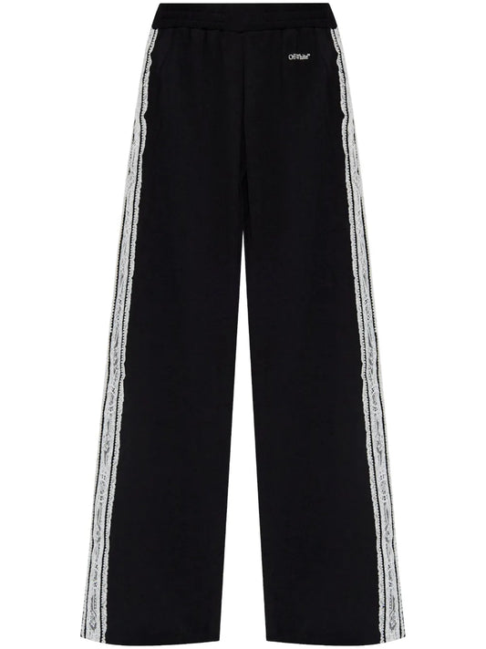 Lace-Detailing Track Pants