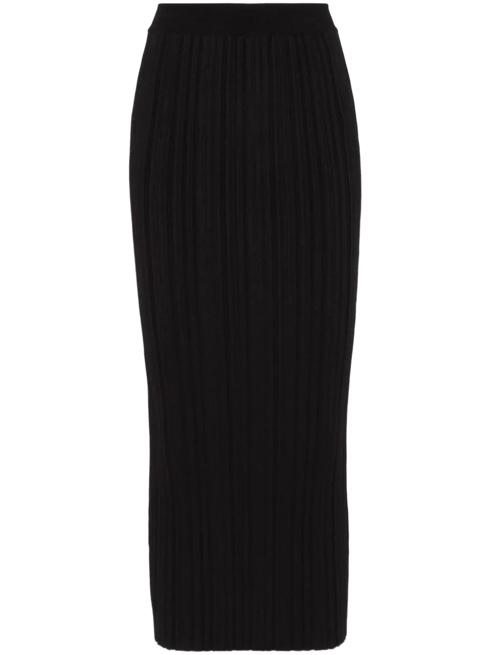 Plissé-Effect Midi Skirt