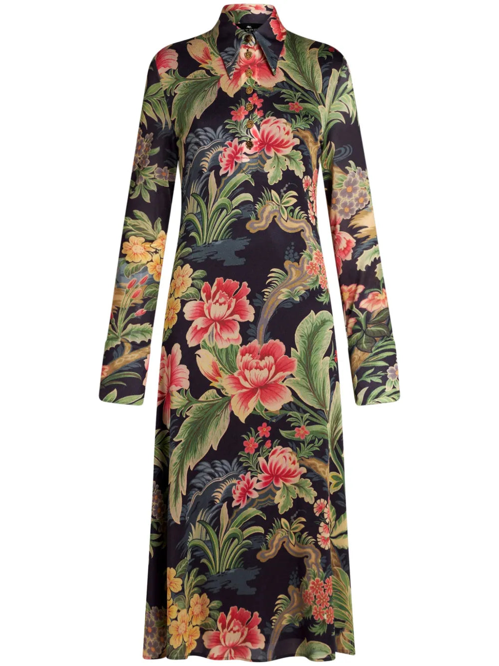 Cons Floral-Print Midi Dress