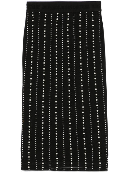 Pearl-Embellished Midi Skirt
