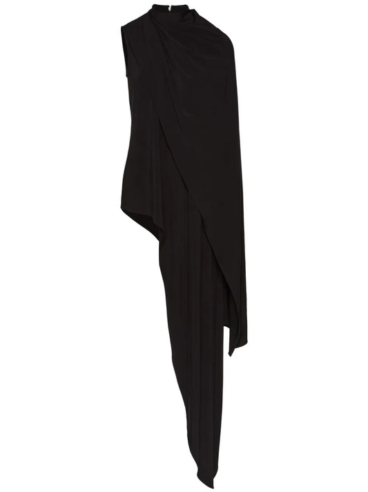 Draped-Detail Mini Dress