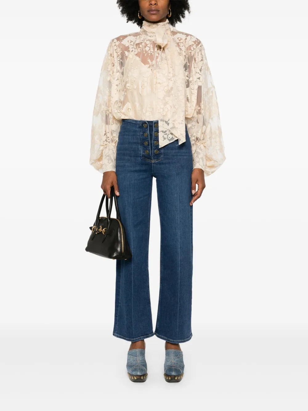 Le Slim Palazzo Sailor Jeans