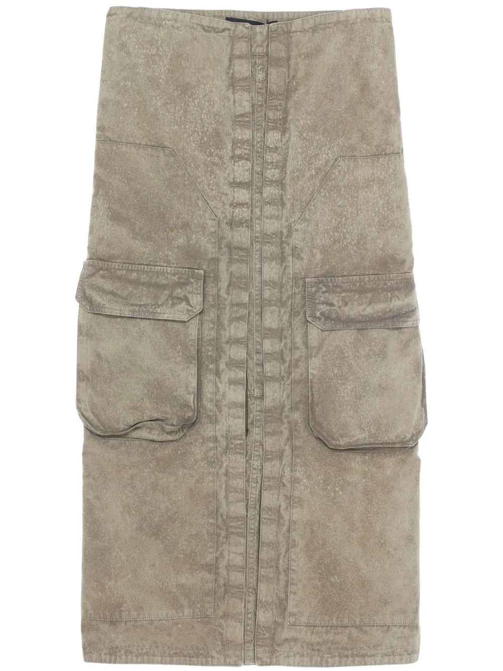 Cargo-Pocket Midi Skirt