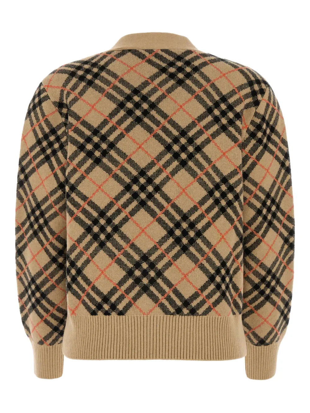 Checked Cashmere Cardigan