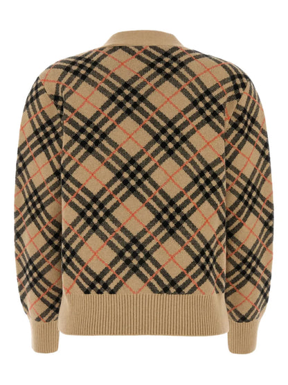 Checked Cashmere Cardigan