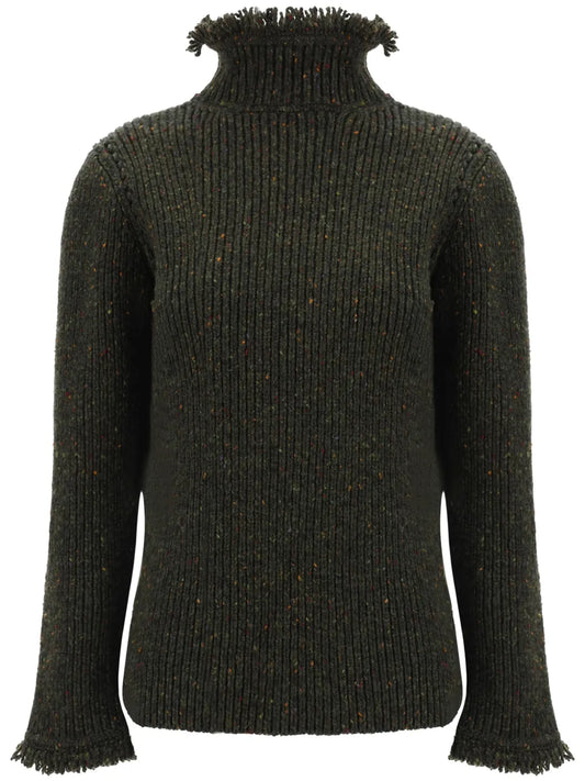 Fringed-Edge Sweater