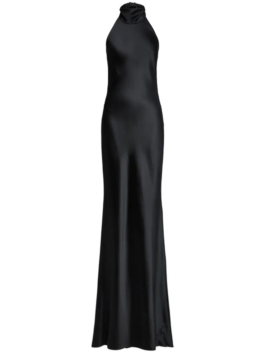 Satin-Finish Sleeveless Gown