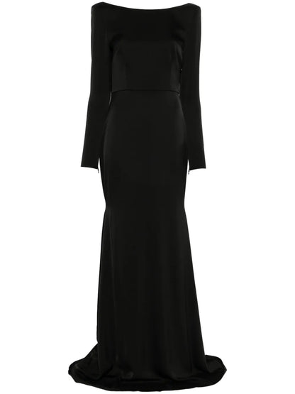 Open-Back Satin Gown