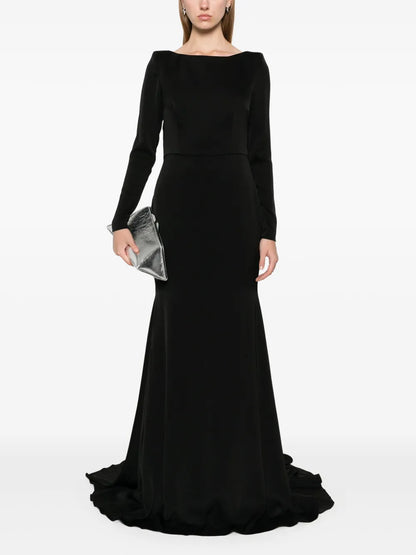 Open-Back Satin Gown