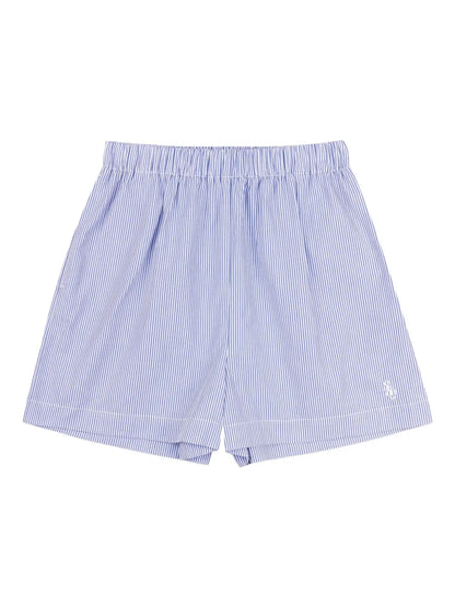 Striped Poplin Shorts