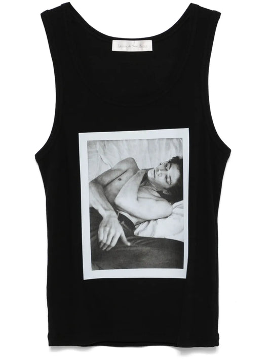 Self Portrait-Print Tank Top