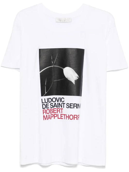 Tulip And Thorn-Print T-Shirt
