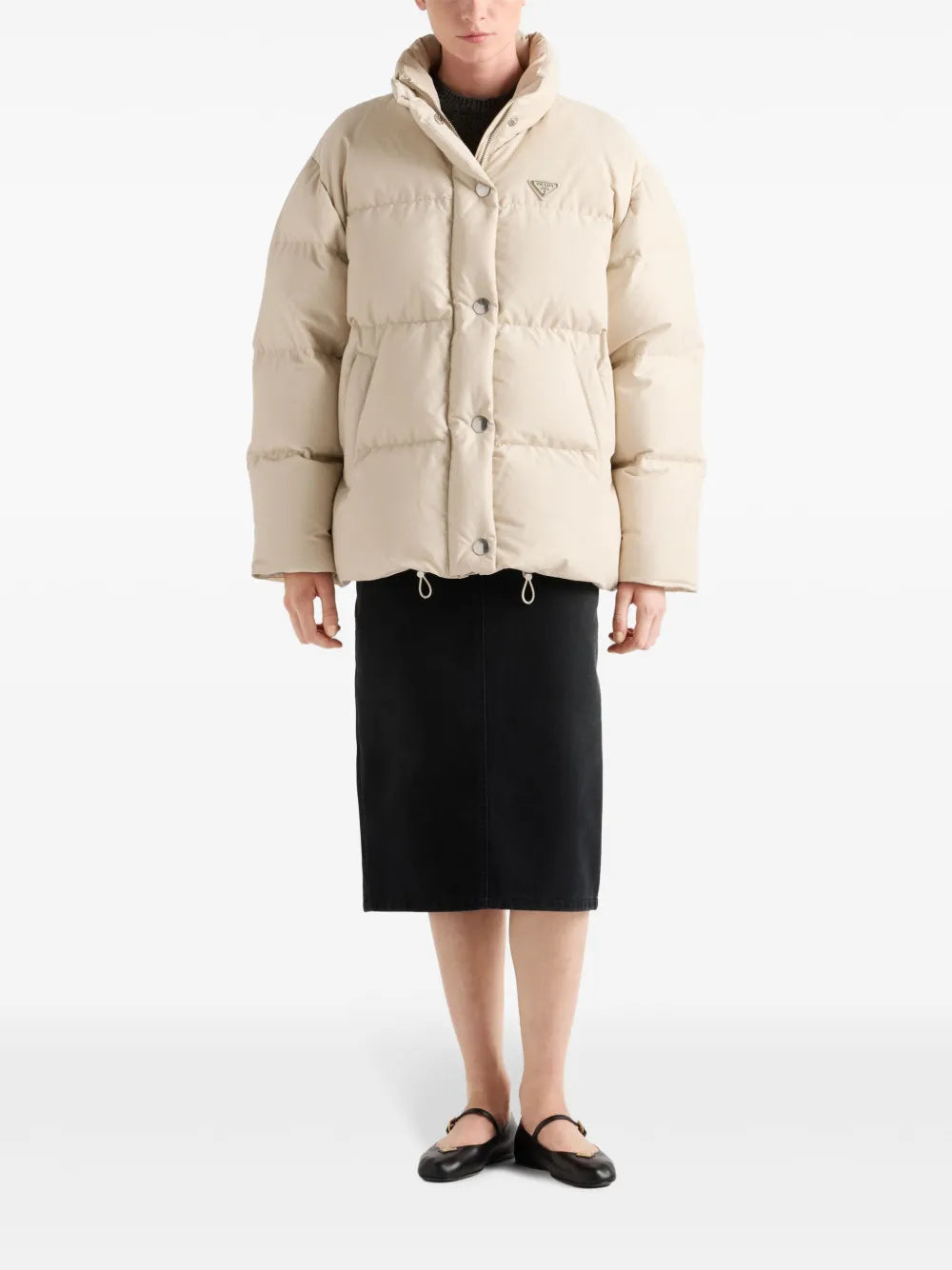 Triangle-Logo Puffer Jacket