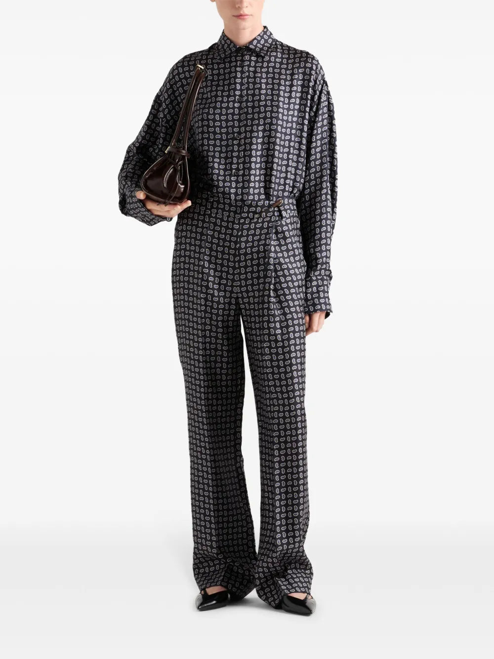 Printed Twill Silk Shirt