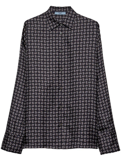 Printed Twill Silk Shirt