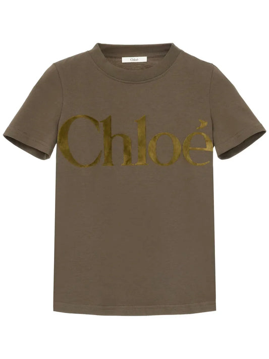 Flocked-Logo T-Shirt