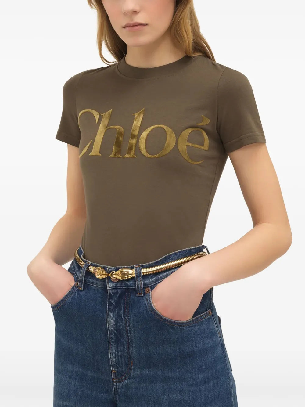 Flocked-Logo T-Shirt