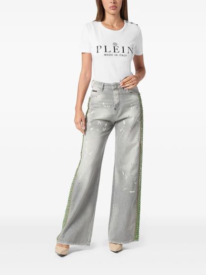 Crystal-Embellished Jeans