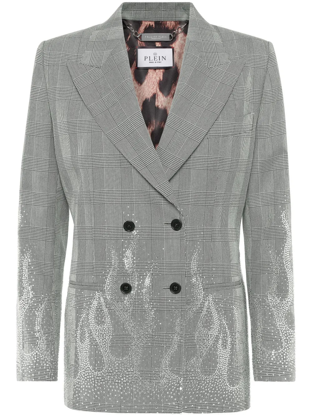 Flame-Appliqué Blazer