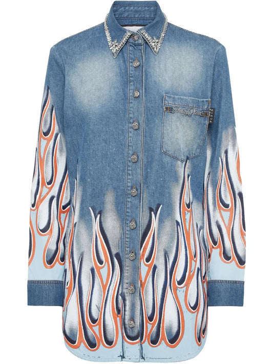 Flame Racing Denim Shirt