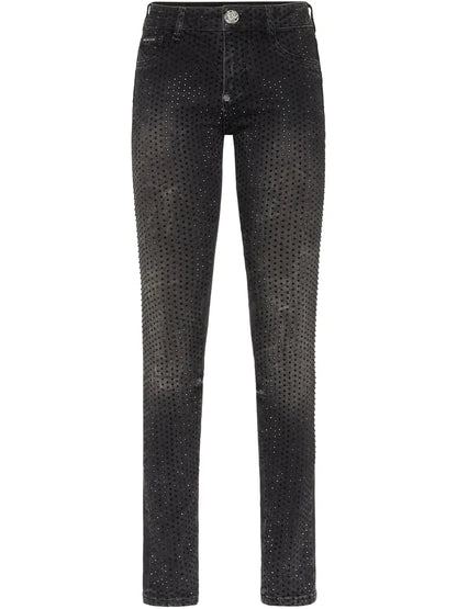 Crystal-Embellished Jeans