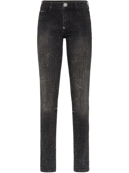 Crystal-Embellished Jeans
