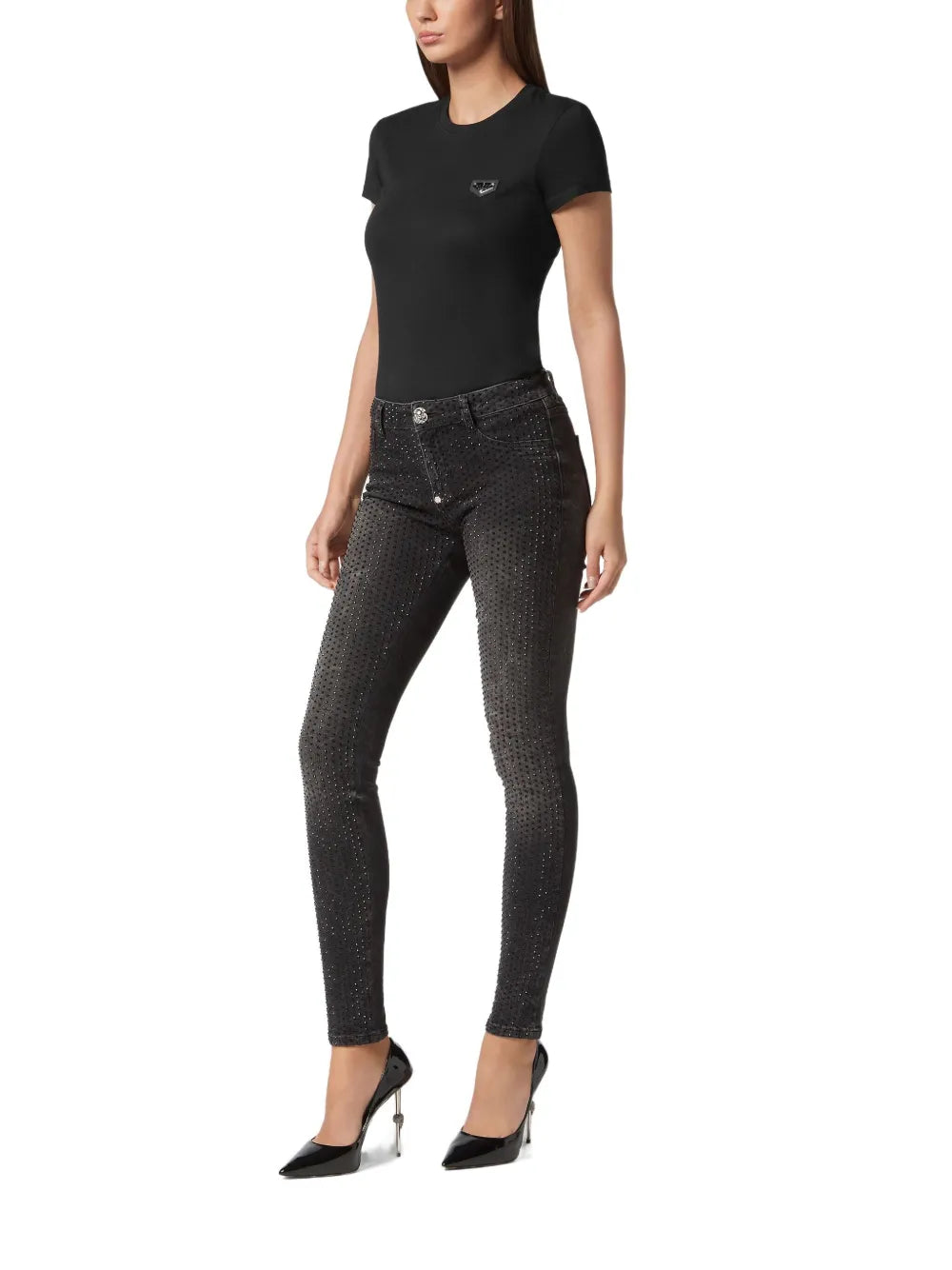 Crystal-Embellished Jeans