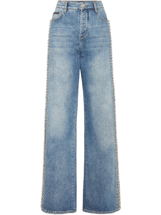 Crystal-Embellished Jeans