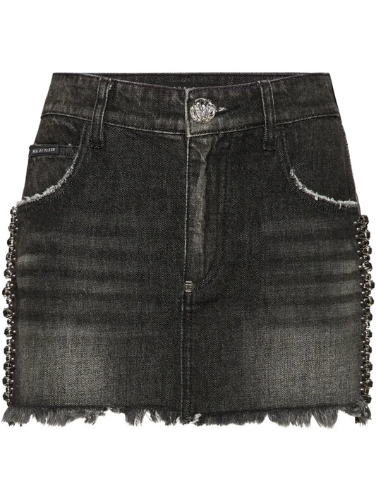 Rib Strass Mini Skirt