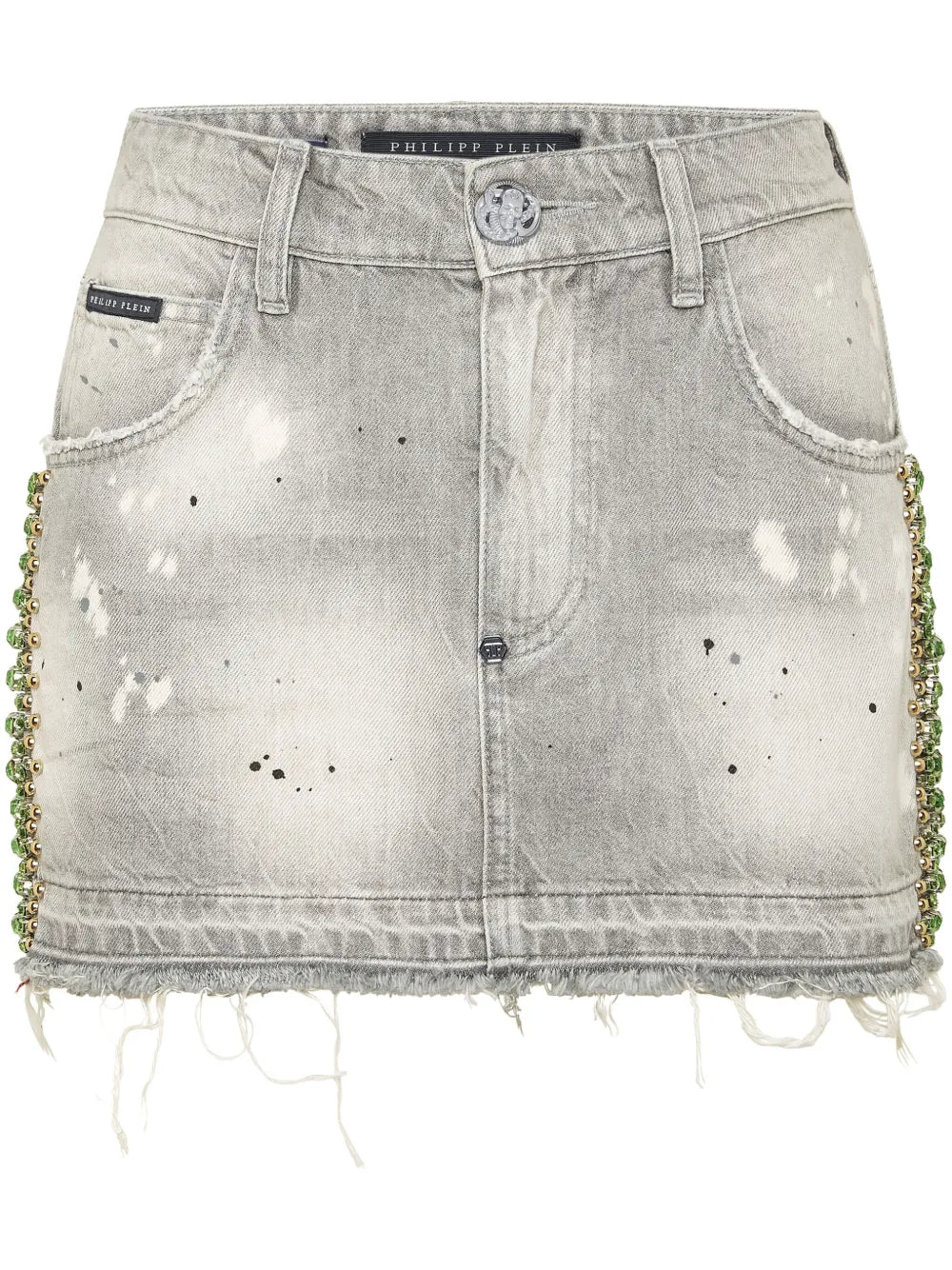 Crystal-Embellished Mini Skirt