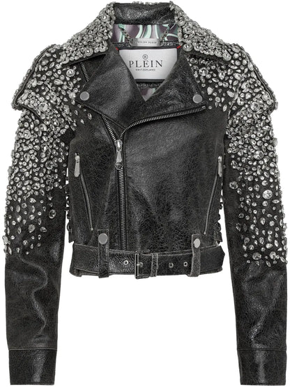 Leather Cropped Jacket