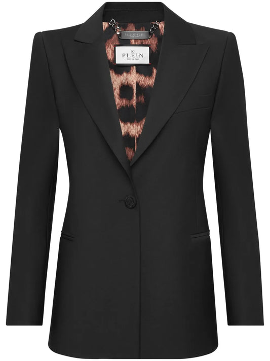 Skull-Strass Wool Blazer