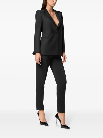Skull-Strass Wool Blazer