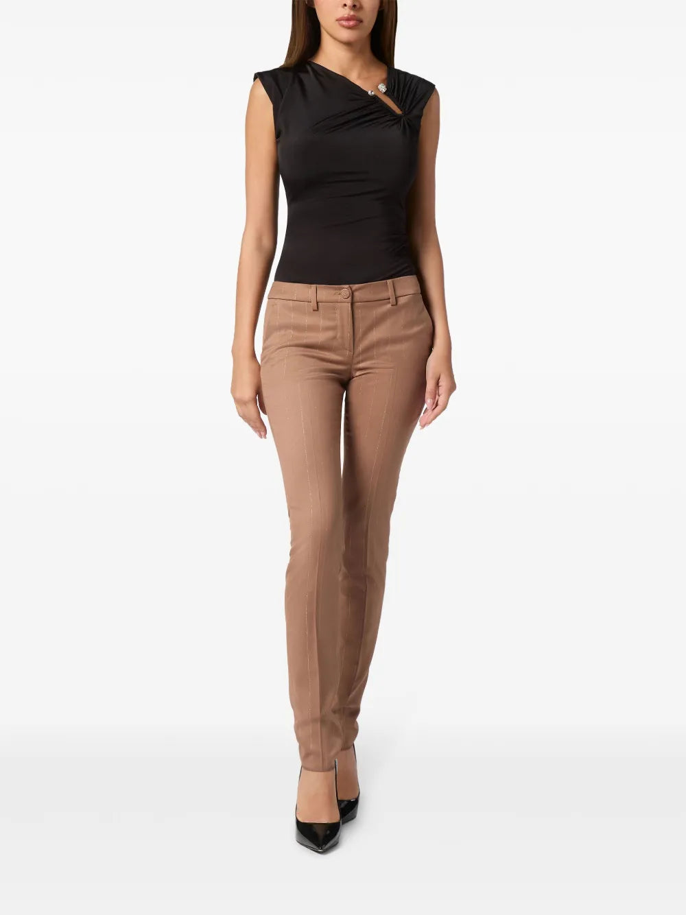 Pinstripe Chinos-Fit Trousers