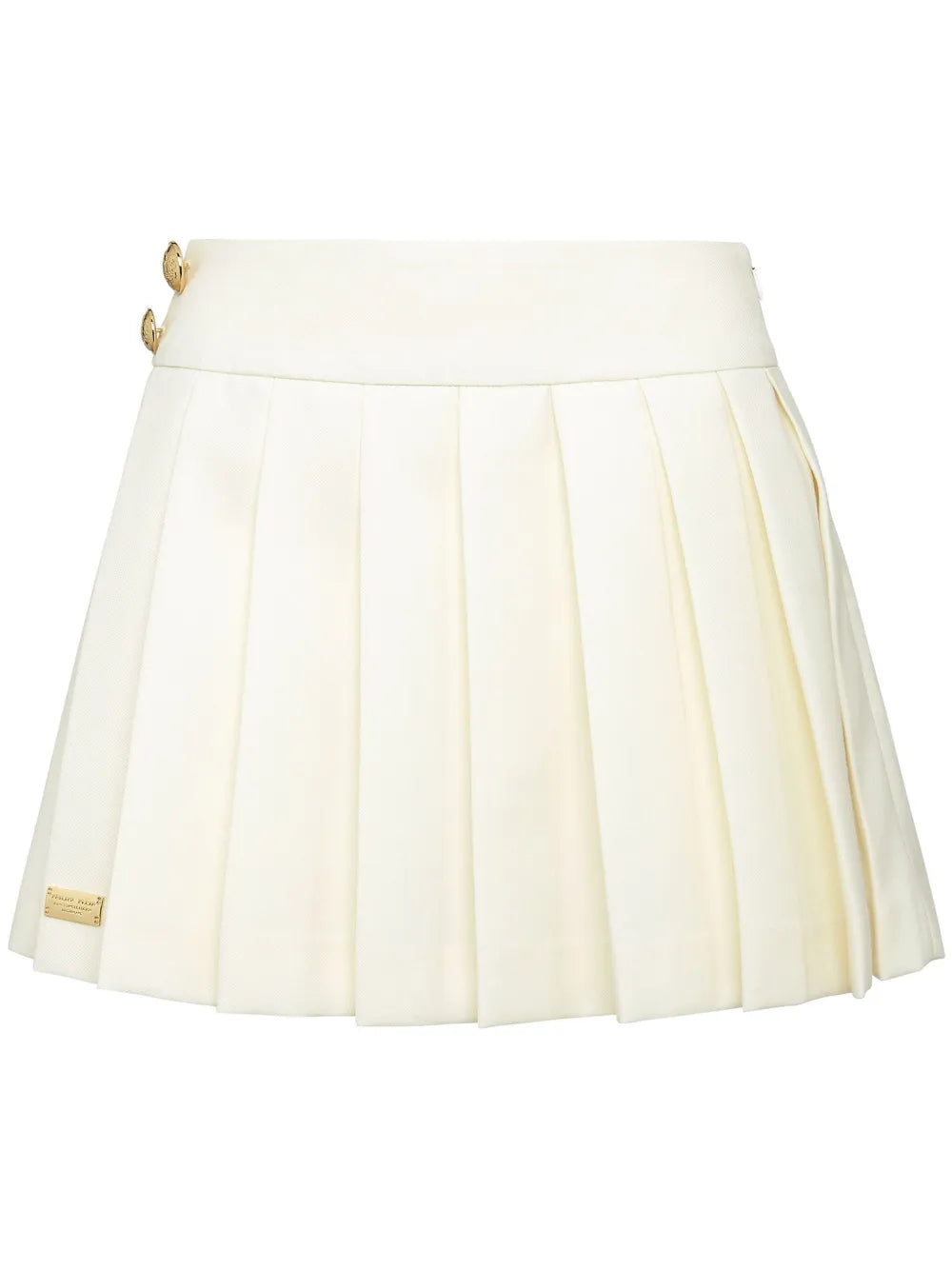 Wool Marine Plissé Skirt