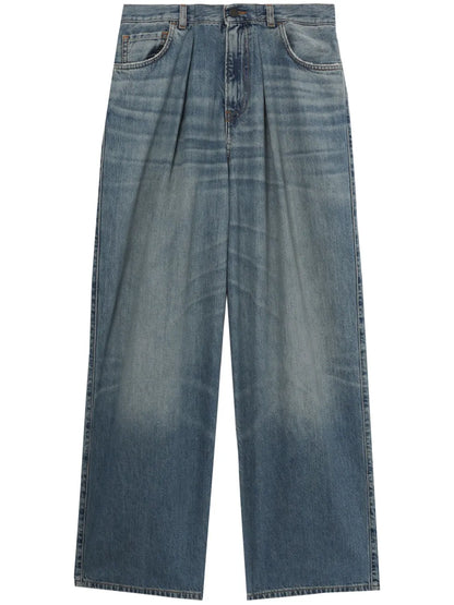 Logo-Patch Wide-Leg Jeans