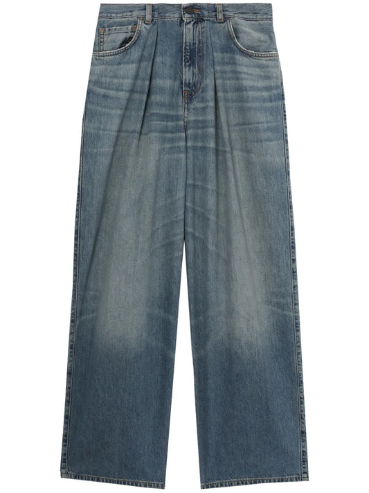 Logo-Patch Wide-Leg Jeans
