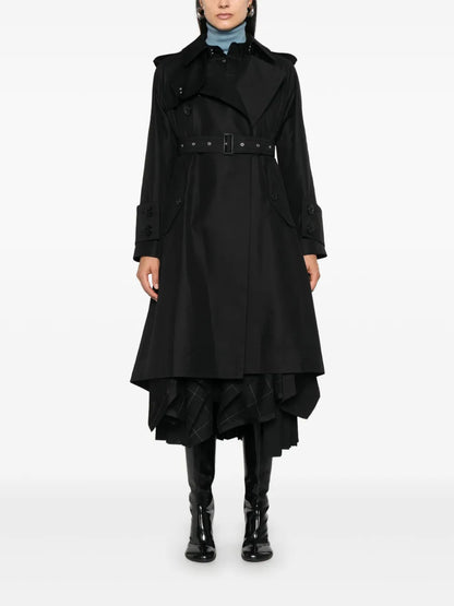 Gabardine X Windowpane Coat