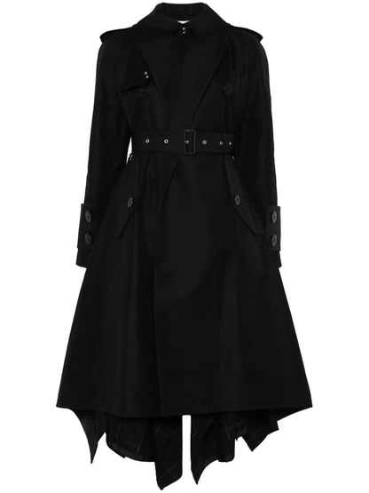 Gabardine X Windowpane Coat