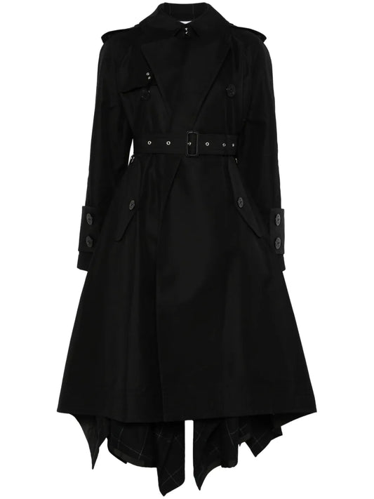 Gabardine X Windowpane Coat