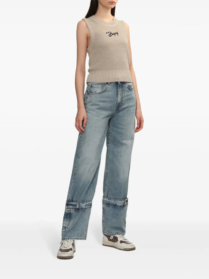 Logo-Patch Straight Jeans