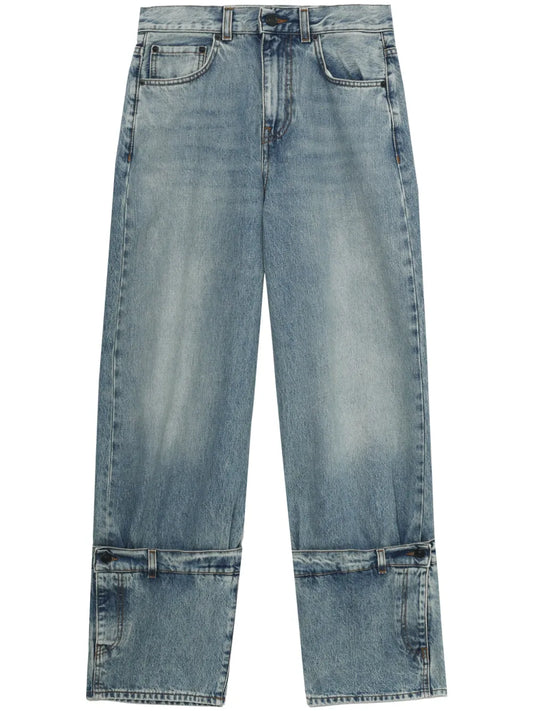 Logo-Patch Straight Jeans