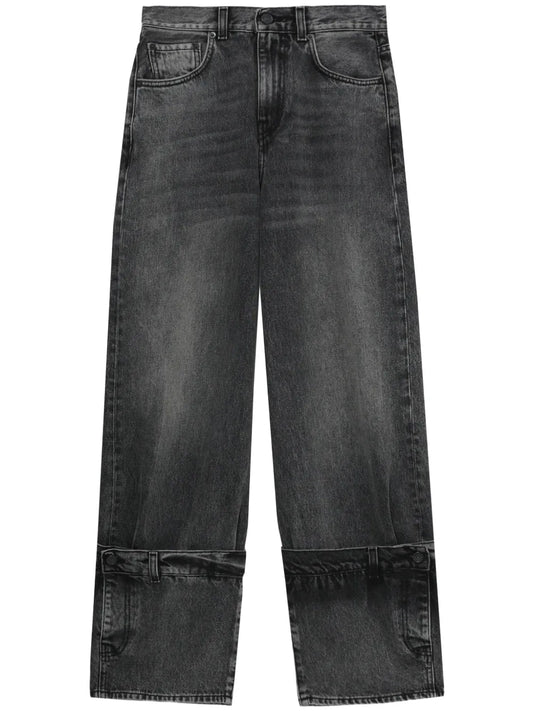 Logo-Patch Straight Jeans