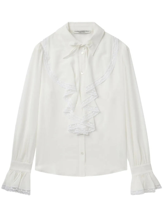 Ruffle-Detailing Blouse