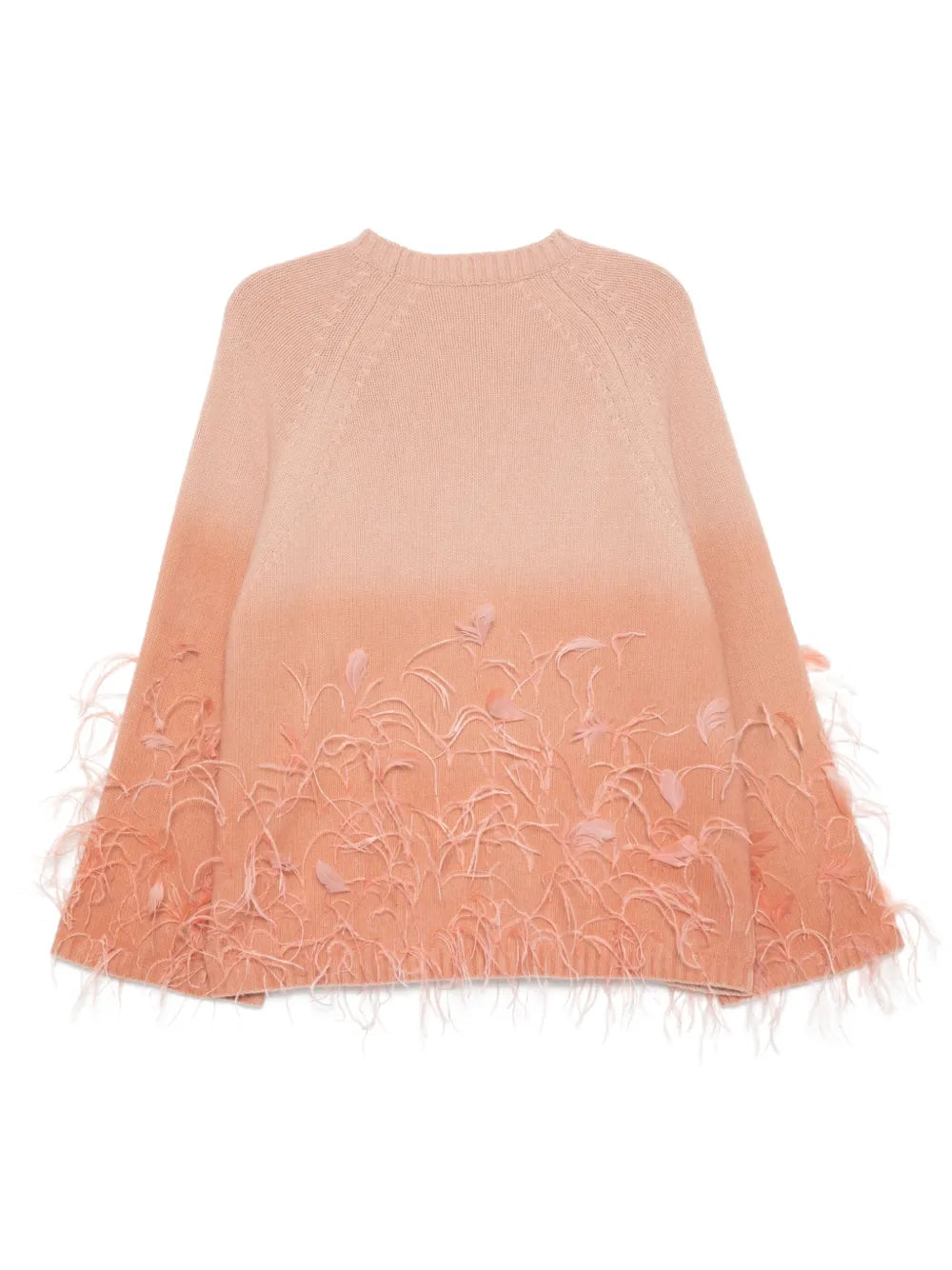 Feather Embellished Knit Sweater
